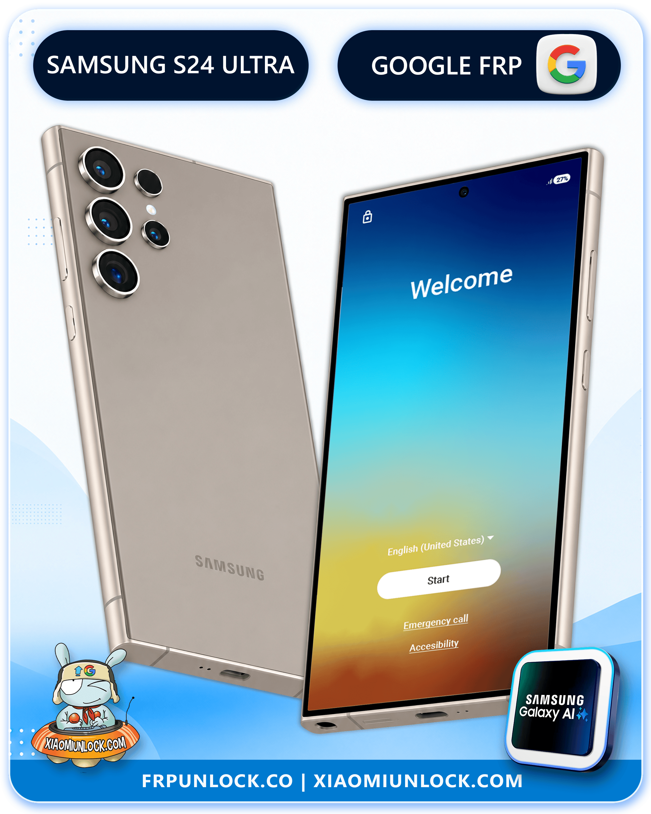 Remove Google Account Samsung Galaxy S24 Ultra