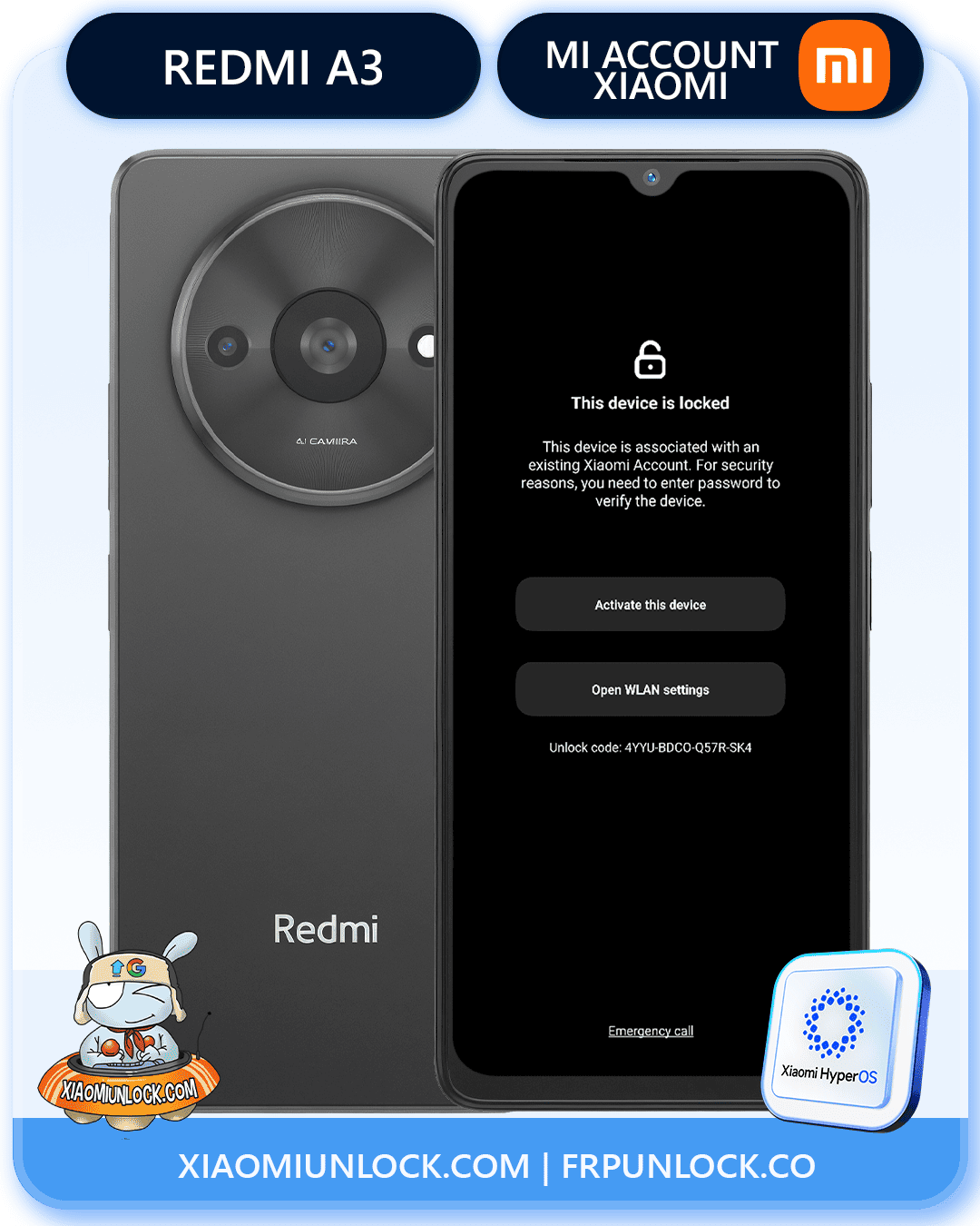 Remove Xiaomi Mi Account Redmi A3
